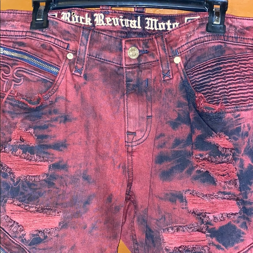 Authentic Moto Rock Revival Jeans